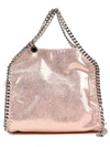 Stella Mccartney Tiny Falabella Metallic Tote In Copper Rose