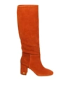 TORY BURCH "BROOKE SLOUCHY" BOOTS IN SUEDE COLOR RUST,10646253