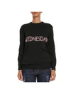 Alberta Ferretti Oversized Wednesday Lurex Knit Sweater In Black 1