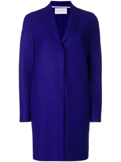 Harris Wharf London Harris Warf London Buttoned Coat In Bright Blue 365