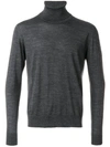 Prada Roll Neck Sweater In Grey