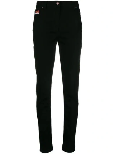 Kenzo High-waisted Skinny Trousers In Black