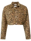 RE/DONE LEOPARD CROPPED JACKET