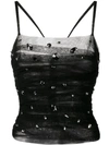 DOLCE & GABBANA DOLCE & GABBANA EMBELLISHED TANK TOP - BLACK