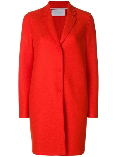 Harris Wharf London Oversized Wool-felt Coat In Orange