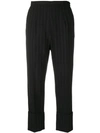 I'M ISOLA MARRAS PINSTRIPE CROPPED TROUSERS