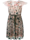 RED VALENTINO RED VALENTINO EMBROIDERED TULLE DRESS - NEUTRALS