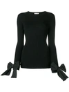 VALENTINO CLASSIC JUMPER WITH TIED CUFFS