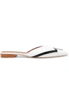MALONE SOULIERS + EMANUEL UNGARO AMELIE LEATHER POINT-TOE FLATS