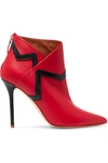 MALONE SOULIERS + EMANUEL UNGARO AMELIE 100 LEATHER ANKLE BOOTS