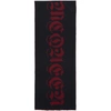 ALEXANDER MCQUEEN ALEXANDER MCQUEEN BLACK AND RED GOTHIC SCARF