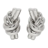 JW ANDERSON JW ANDERSON SILVER METALLIC KNOT EARRINGS