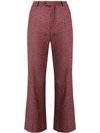 CHLOÉ CHECKED CROPPED TROUSERS