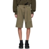 JW ANDERSON JW ANDERSON KHAKI WASHED BELTED SHORTS