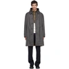 LANVIN LANVIN REVERSIBLE GREY AND BEIGE CHECK COAT