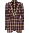 BURBERRY CHECKED WOOL BLAZER,P00327214