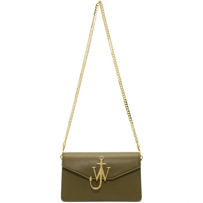 Jw Anderson Green Logo Bag In Military Gr