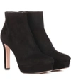 PRADA SUEDE ANKLE BOOTS,P00340032