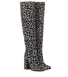 DOLCE & GABBANA LEOPARD OVER-THE-KNEE BOOTS,P00328808