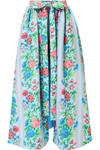 EMILIA WICKSTEAD EVELYN FLORAL-PRINT CLOQUÉ WRAP SKIRT