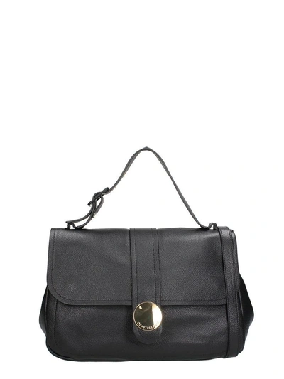 L'autre Chose Black Leather Top Handle Bag