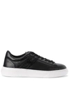 HOGAN Hogan H365 Black Leather And Suede Sneaker Reptile Effect,10644955