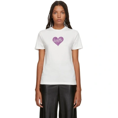 Alexa Chung Alexachung Ivory Love Me Glitter T-shirt