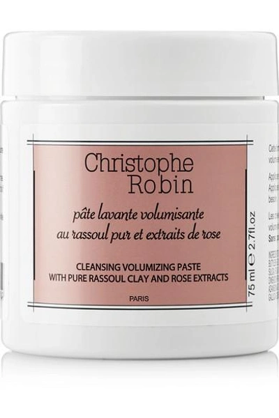 Christophe Robin Cleansing Volumising Paste With Pure Rassoul Clay And Rose Extracts 75ml In White