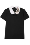 RED VALENTINO EMBELLISHED COTTON TOP