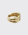 Ippolita Smooth Squiggle Triple Band Ring In 18k Gold In Gold