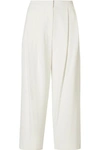 ADAM LIPPES PLEATED STRETCH-CADY CULOTTES