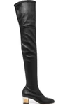 ALEXANDER MCQUEEN STRETCH-LEATHER OVER-THE-KNEE BOOTS