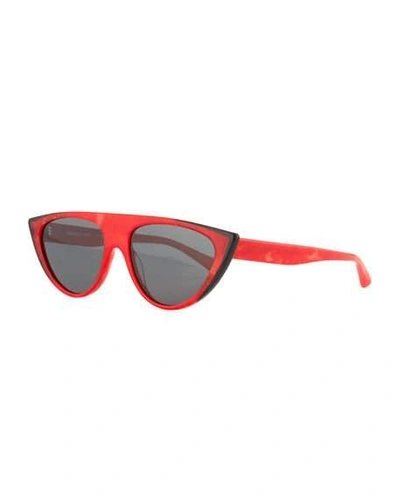 Alain Mikli Miss J Geometric Cat-eye Acetate Sunglasses In Red