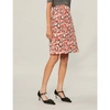 Prada U-print Wrap-style Cotton Skirt In Arancio