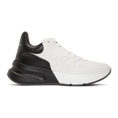 Alexander Mcqueen Oversized Runner Sneakers In Optic White / Black