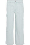 SANDY LIANG SANDY LIANG WOMAN CARGEAUX CROPPED MID-RISE STRAIGHT-LEG JEANS LIGHT DENIM,3074457345619053348