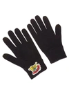 KENZO LOGO PATCH GLOVES,10646907