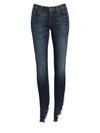 R13 Kate Angled Fray Hem Skinny Jeans