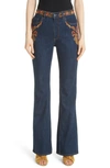 ETRO PAISLEY EMBROIDERED FLARE JEANS,135547959