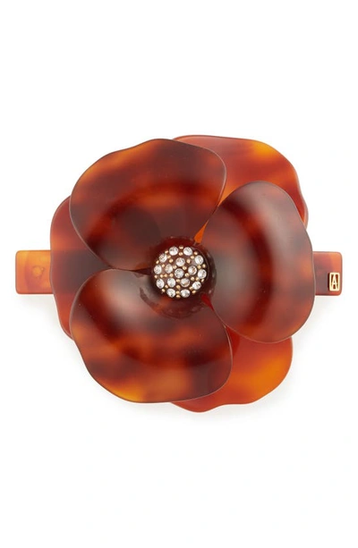 Alexandre De Paris Camelia Barrette In Tortoise