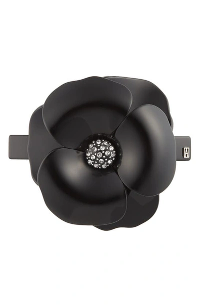 Alexandre De Paris Camelia Barrette In Noir