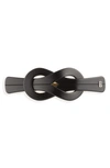 Alexandre De Paris Knotty Barrette In Black