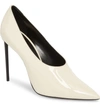 Saint Laurent Teddy Patent-leather Pumps In Porcelain