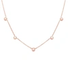 CARBON & HYDE 14CT ROSE GOLD ROSE CHOKER NECKLACE