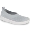 Fitflop Uberknit Ballerina Flat In Pearl