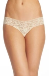 Hanky Panky Cotton With A Conscience Petite Low Rise Thong In Sand