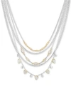 LUCKY BRAND TWO-TONE 5-PC. SET STONE & CHAIN CHOKER NECKLACES