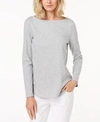 EILEEN FISHER ORGANIC COTTON BOAT-NECK T-SHIRT