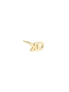 ZOË CHICCO WOMEN'S 14K YELLOW GOLD XO SINGLE STUD EARRING,400099244611