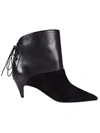 SAINT LAURENT LACED BACK ANKLE BOOTS,10647538